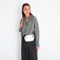 Сумка кросс-боди на молнии, цвет бежевый