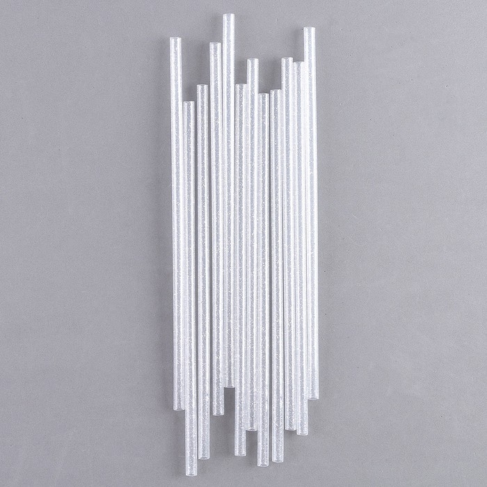 Трубочки для коктейля «Блёстки», в наборе 12 шт., цвет серебряный Трубочки для коктейля «Блёстки», в наборе 12 шт., цвет серебряный