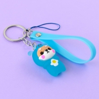 Брелок для ключей с фонариком резиновый &laquo;Давай устроим вечеринку&raquo;, 3 х 9.5 см