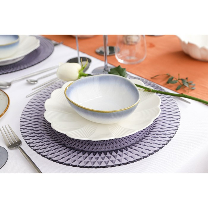 Тарелка - блюдо подстановочное Magistro «Вилеро», d=33 см, цвет фиолетовый Тарелка - блюдо подстановочное Magistro «Вилеро», d=33 см, цвет фиолетовый