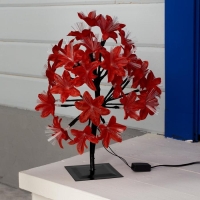Светодиодный куст &laquo;Лилии красные 30 см, 32 LED, мигание, 220 В, свечение мульти (RG/RB)
