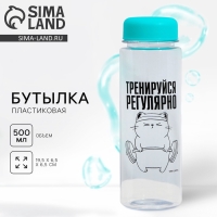 Бутылка для воды &laquo;Тренируйся&raquo;, 500 мл