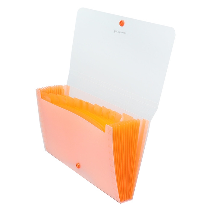 Папка-картотека А4 на кнопке 13 отделений, ErichKrause, Matt Neon, пластик прозрачный, микс Папка-картотека А4 на кнопке 13 отделений, ErichKrause, Matt Neon, пластик прозрачный, микс