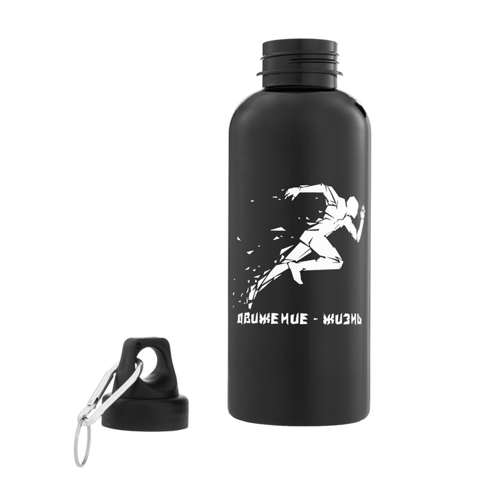 Бутылка для воды, 700 мл, Бутылка для воды, 700 мл, "Движение - жизнь"