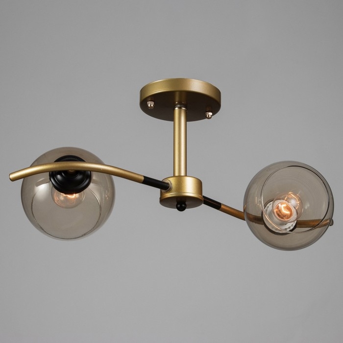 Люстра Люстра "Мерлия" 2хЕ27 40Вт черно-золотой 48х26х27 см BayerLux