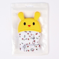 Прорезыватель-рукавичка «Зайка», цвет красный/желтый, Крошка Я Прорезыватель-рукавичка «Зайка», цвет красный/желтый, Крошка Я