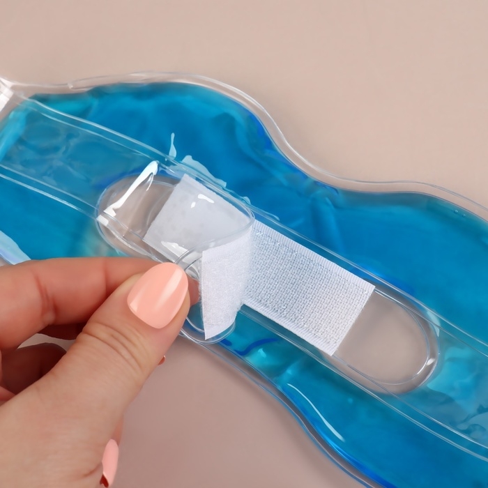 Маска для лица гидрогелевая, охлаждающая/согревающая, 23 × 10 × 0,5 см, цвет синий Маска для лица гидрогелевая, охлаждающая/согревающая, 23 × 10 × 0,5 см, цвет синий