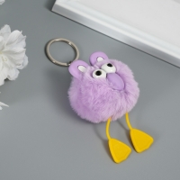 Пушистик на кольце "Большеглазая ворона" сиреневый 9,5х6х6 см Пушистик на кольце "Большеглазая ворона" сиреневый 9,5х6х6 см