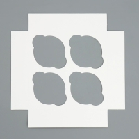 Коробка для капкейков складная с двусторонним нанесением «Снегири», 16 х 16 х 10 см, Новый год Коробка для капкейков складная с двусторонним нанесением «Снегири», 16 х 16 х 10 см, Новый год