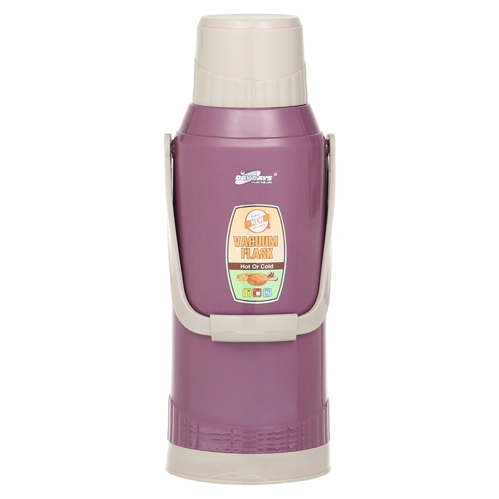 Термос 2 л, со стеклянной колбой, сохраняет тепло 12 ч, сиреневый Термос 2 л, со стеклянной колбой, сохраняет тепло 12 ч, сиреневый