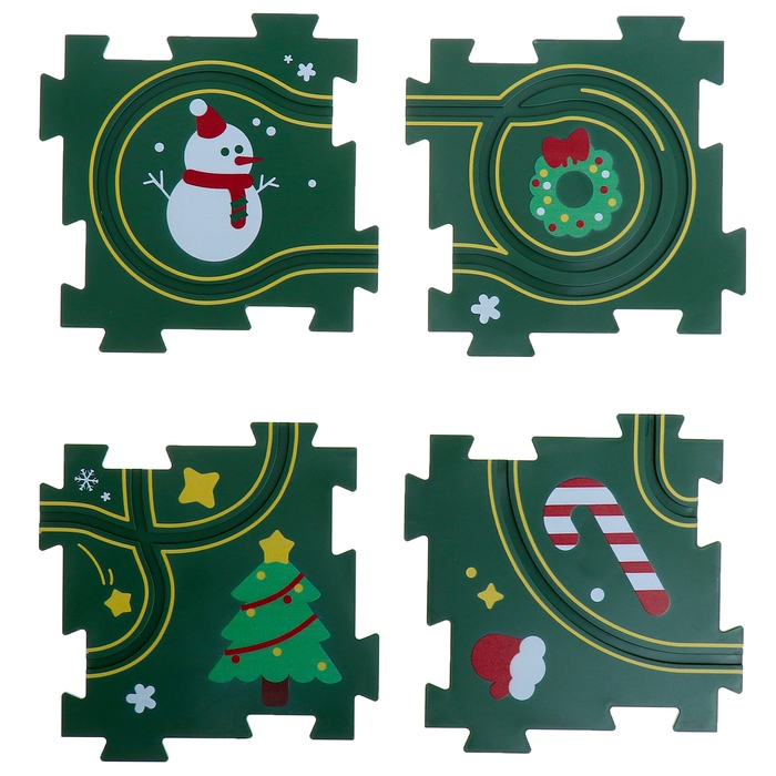 Трек-пазл &laquo;Сказочный поезд&raquo;, работает от батареек