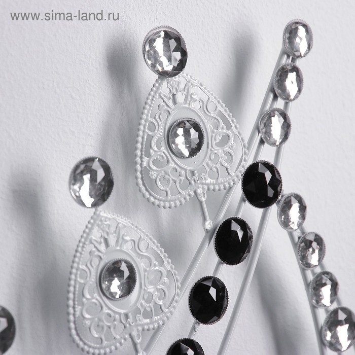 Часы настенные, серия: Ажур, Часы настенные, серия: Ажур, "Капля с завитками", плавный ход, d-21 см, 69 х 50 см