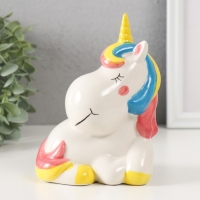 Копилка керамика "Единорожка спит сидя" 12х9,5х16 см Копилка керамика "Единорожка спит сидя" 12х9,5х16 см