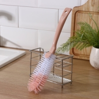 Ёршик для посуды двойной Доляна, 31&times;6 см, цвет МИКС