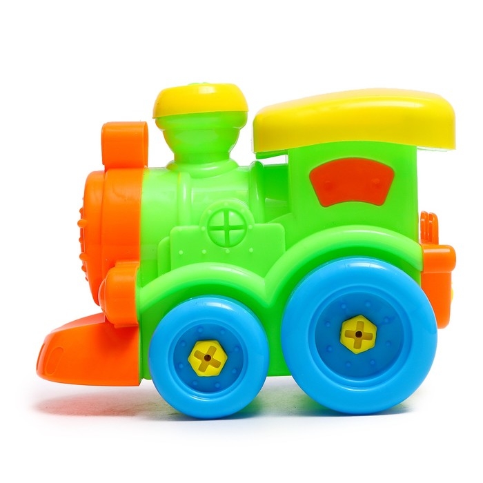 Конструктор винтовой &laquo;Паровозик&raquo;, с отвёрткой 18 деталей, МИКС