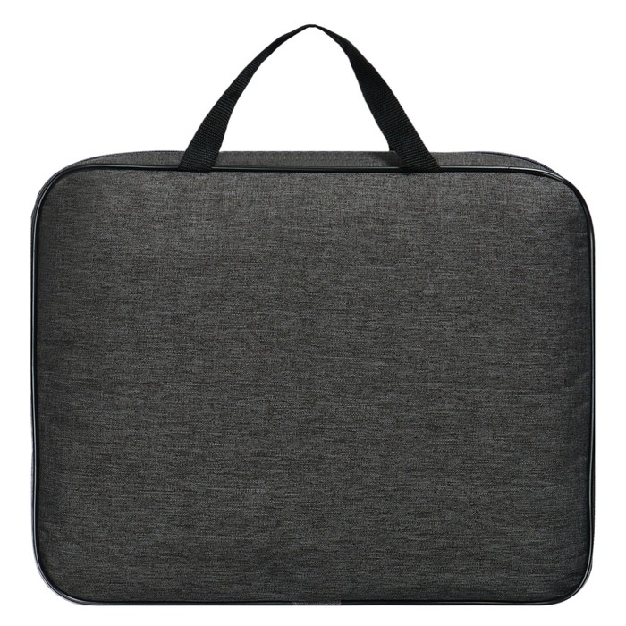 Папка с ручками А4, 350 х 270 х 60 мм, текстильная, Офис Премиум ПДМ-111 Папка с ручками А4, 350 х 270 х 60 мм, текстильная, Офис Премиум ПДМ-111 "Графит"