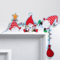 Декор на раму двери новогодний &laquo;Гномы&raquo;,  на Новый год, 25,5 х 20,4 см