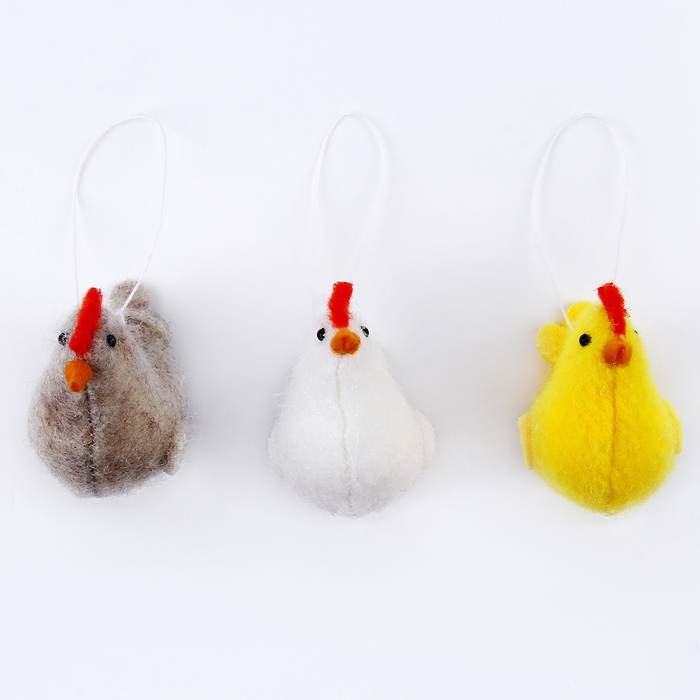 Мягкая игрушка «Курочка» на подвесе, 6 см, цвет МИКС Мягкая игрушка «Курочка» на подвесе, 6 см, цвет МИКС