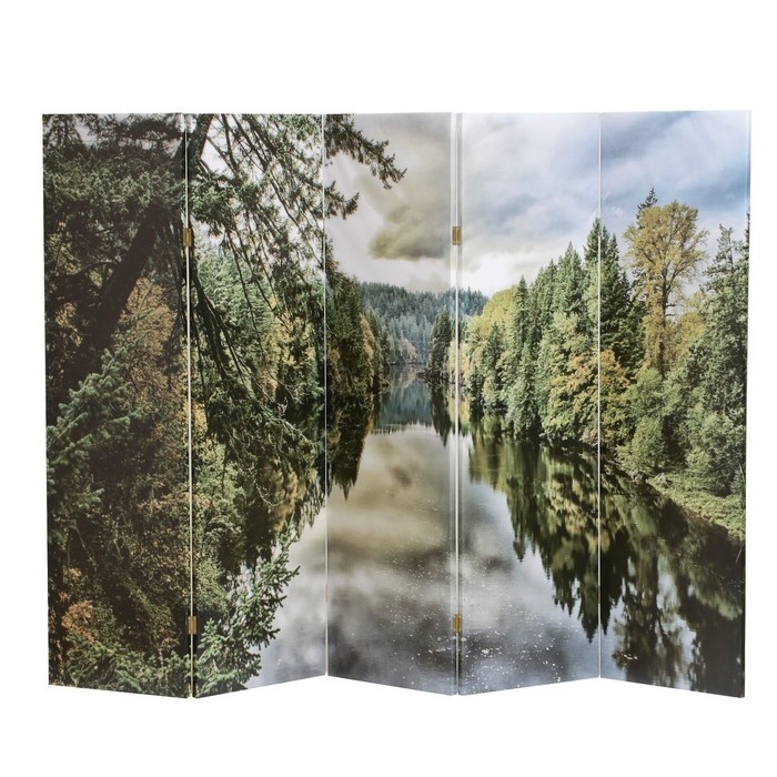 Ширма "Лесная река", 250 х 160 см