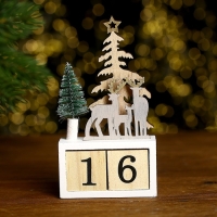 Вечный календарь «Ёлки и олени» 7 × 3,5 × 13 см Вечный календарь «Ёлки и олени» 7 × 3,5 × 13 см