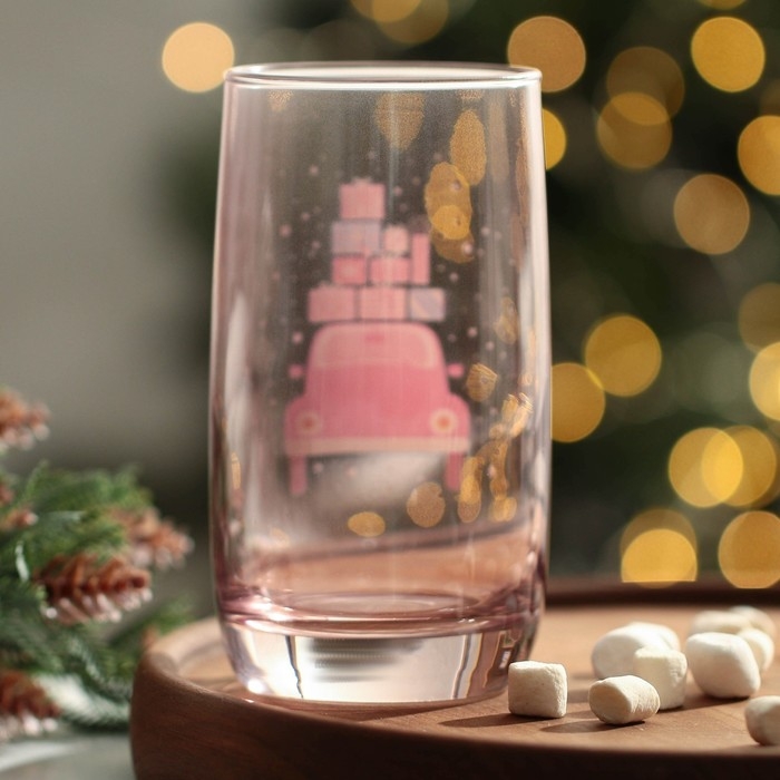 Новый год. Стакан стеклянный &laquo;Подарки&raquo;, 330 мл
