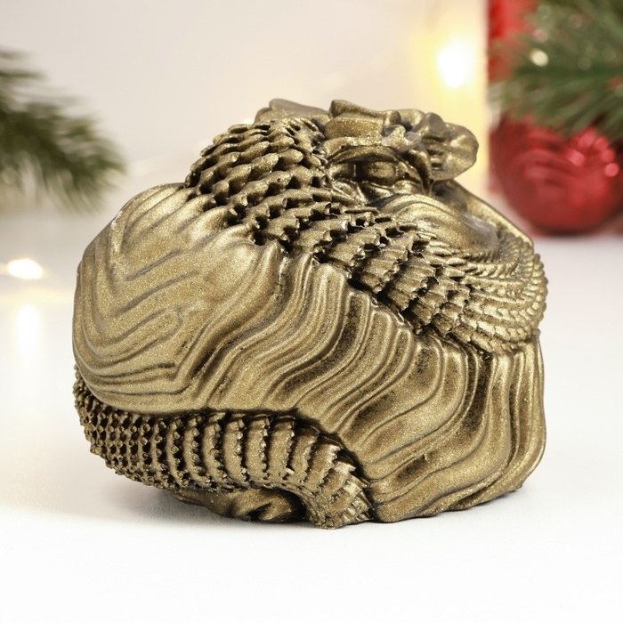 Новый год. Символ 2025. Фигура "Змея хищница" бронза, 8х7х7см