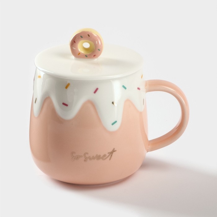 Кружка керамическая &laquo;Нежное мороженое&raquo;, 380 мл, цвет МИКС