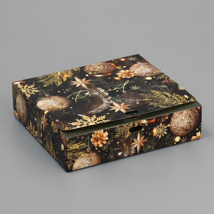 Коробка подарочная новогодняя складная «Сказочного Нового года», 20 х 18 х 5 см, БЕЗ ЛЕНТЫ, Новый год Коробка подарочная новогодняя складная «Сказочного Нового года», 20 х 18 х 5 см, БЕЗ ЛЕНТЫ, Новый год