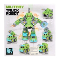 Конструктор винтовой &laquo;Робот военный&raquo;, 5 в 1