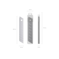 Лезвия для канцелярского ножа ErichKrause, 18 мм, 10 штук, в пластиковом контейнере Лезвия для канцелярского ножа ErichKrause, 18 мм, 10 штук, в пластиковом контейнере