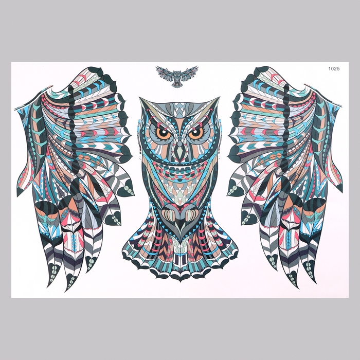 Наклейка 3Д интерьерная Сова мандала 78*45см Наклейка 3Д интерьерная Сова мандала 78*45см