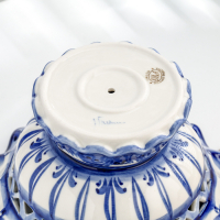 Конфетница "Волна", гжель, фарфор, 10х20 см Конфетница "Волна", гжель, фарфор, 10х20 см