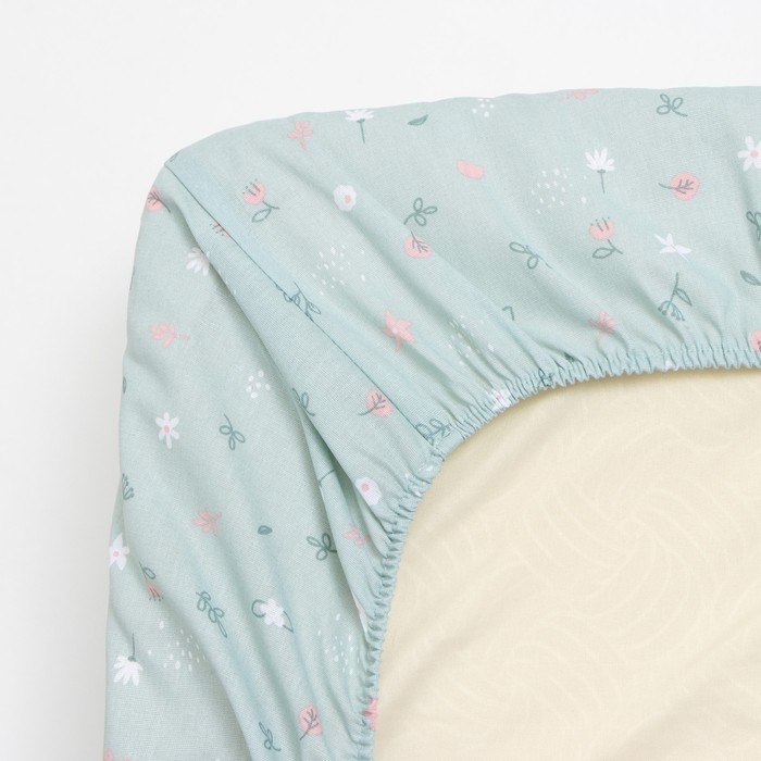 Постельное бельё Крошка Я &laquo;Зайчик на лужайке&raquo;, 112х143 см, 60х120+20 см, 40х60 см, 100% хлопок, бязь