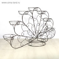 Подставка для цветов &laquo;Павлин&raquo;, d=16 см, цвет чёрный
