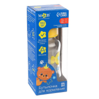 Бутылочка для кормления стекло «Мишка Принц», классическое горло, средний поток, 180 мл., от 3 мес. Бутылочка для кормления стекло «Мишка Принц», классическое горло, средний поток, 180 мл., от 3 мес.
