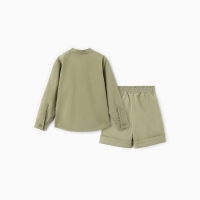 Костюм для мальчика (Рубашка и бермуды) MINAKU, цвет хаки, рост 140 см Костюм для мальчика (Рубашка и бермуды) MINAKU, цвет хаки, рост 140 см