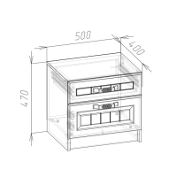 Тумба прикроватная Лена-2 500х400х470 белый/белый глянец Тумба прикроватная Лена-2 500х400х470 белый/белый глянец