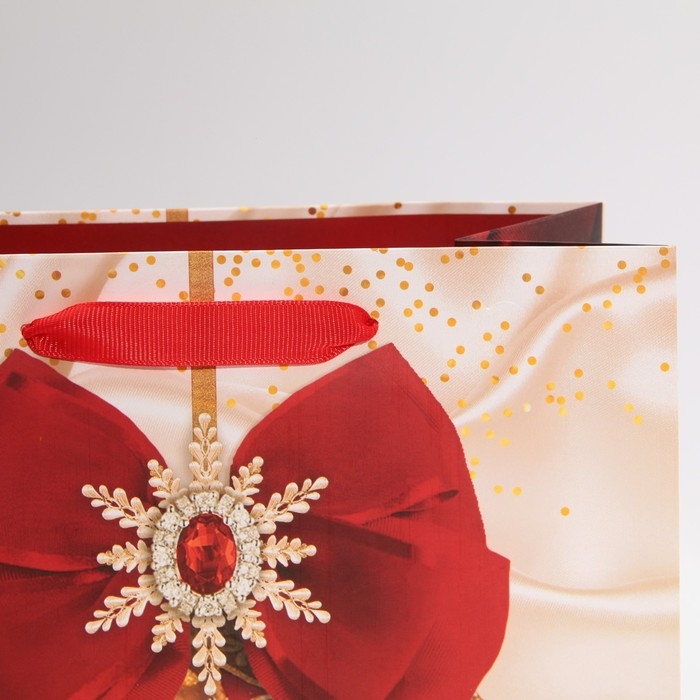 Пакет подарочный новогодний ламинированный &laquo;Драгоценности&raquo;, ML 23 х 27 х 11,5 см, Новый год