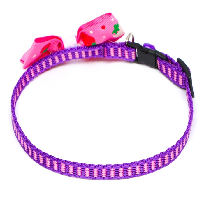 Ошейник Ошейник "Клубника", 30 х 1 см, капрон, розовый