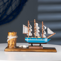 Набор настольный "Корабль" с карандашницей 22*7*15см Набор настольный "Корабль" с карандашницей 22*7*15см