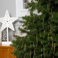 Гирлянда &laquo;Конский хвост&raquo; 20 нитей по 2 м, IP20, медная нить, 400 LED, свечение тёплое белое, 12 В