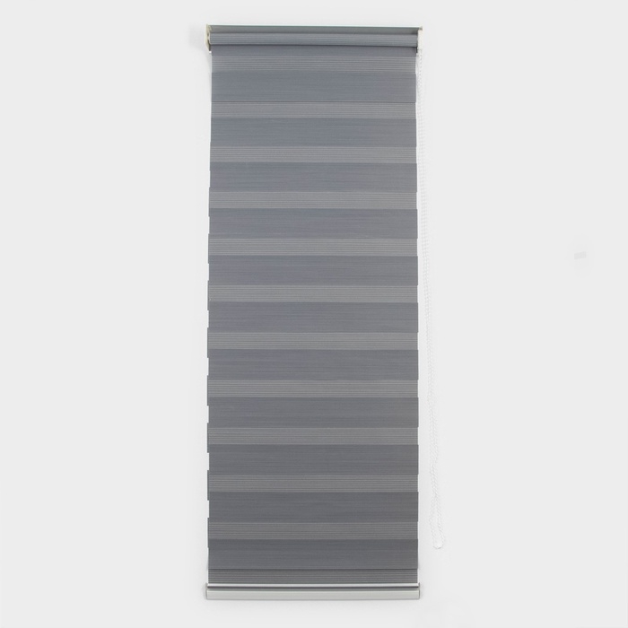 Штора рулонная &laquo;День-ночь&raquo;, 60&times;180 см (с учётом креплений 3,5 см), цвет серый
