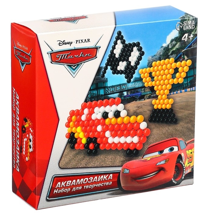 Аквамозаика «Тачки: Молния и кубок», 3 фигурки, 300 шариков Аквамозаика «Тачки: Молния и кубок», 3 фигурки, 300 шариков