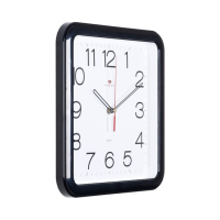 Часы настенные, интерьерные, 29 × 29 см, бесшумные, черные Часы настенные, интерьерные, 29 × 29 см, бесшумные, черные