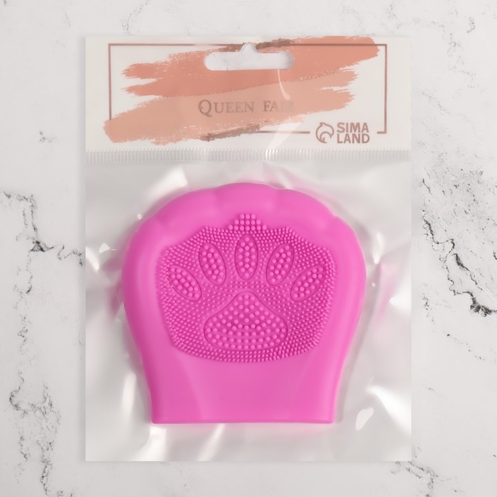 Щётка для умывания, силиконовая, 8 &times; 8 см, цвет МИКС