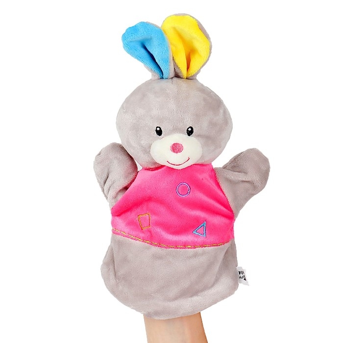 Игрушка на руку &laquo;Зайчик&raquo;, цвет серый