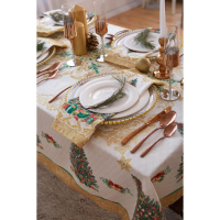 Набор столовый Этель "Golden Christmas" скатерть 150*220 +/-3см с ГМВО, салф.40х40см - 12шт,