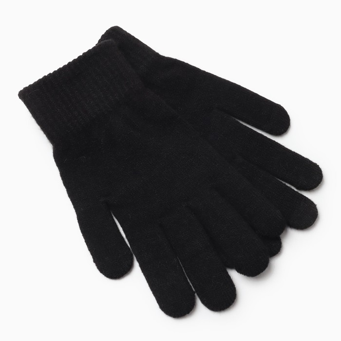 Перчатки женские, цвет черный, размер 7-8 Перчатки женские, цвет черный, размер 7-8