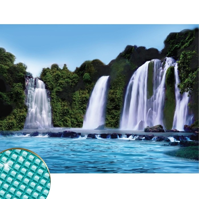Алмазная мозаика с полным заполнением на холсте &laquo;Водопад&raquo;, 30 х 40 см