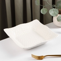 Салатник керамический &laquo;Воздушность&raquo;, 800 мл, d=21,7 см, цвет белый